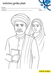 Mahatma Jyotiba Phule Outline Drawing Sheets – Free PDF Download