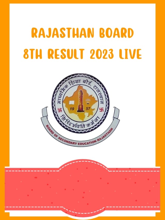 Rajasthan Board 8th Result 2023 Live