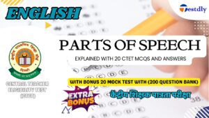 Parts of Speech Explained with 20 CTET MCQs and Answers