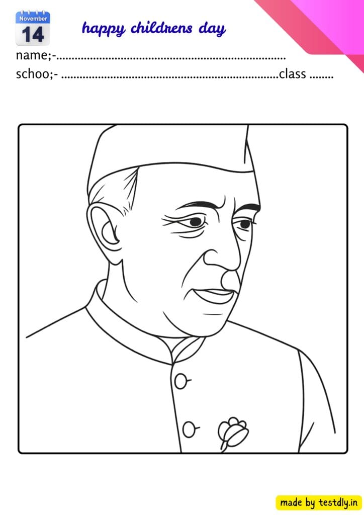 Drawing Outline Sheets for Children’s Day | Download Now