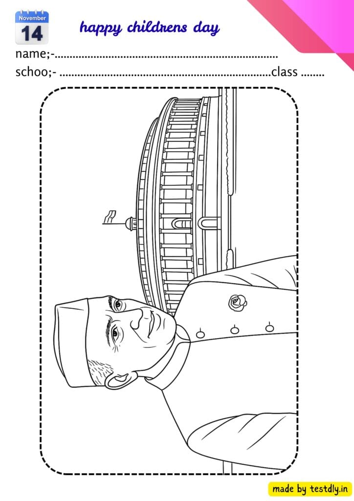 Drawing Outline Sheets for Children’s Day | Download Now