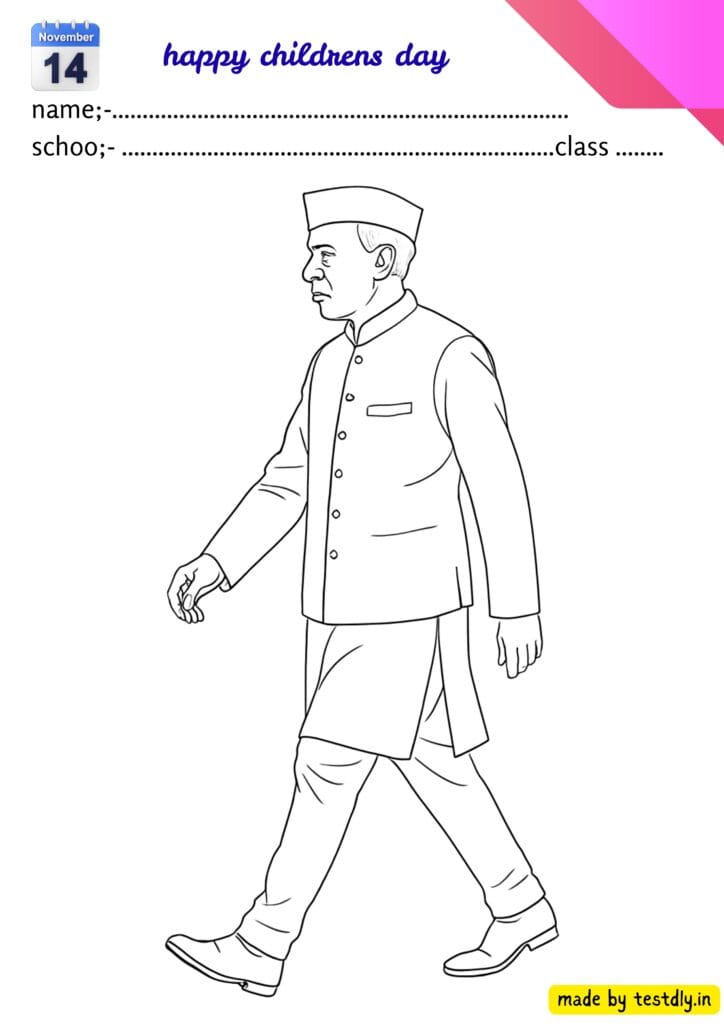 Drawing Outline Sheets for Children’s Day | Download Now