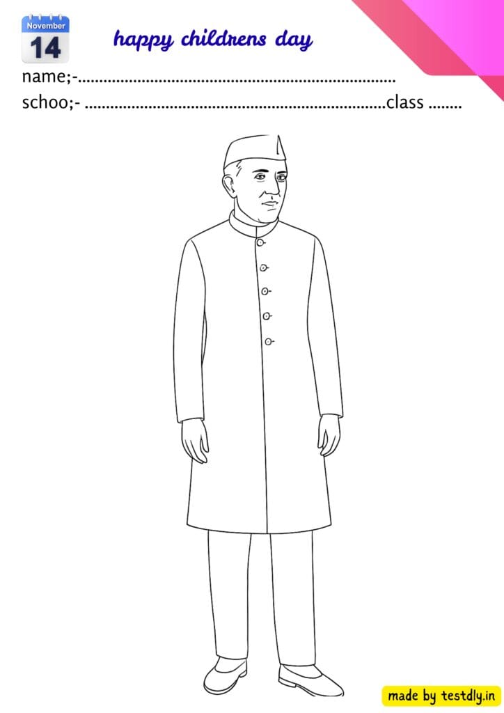 Drawing Outline Sheets for Children’s Day | Download Now